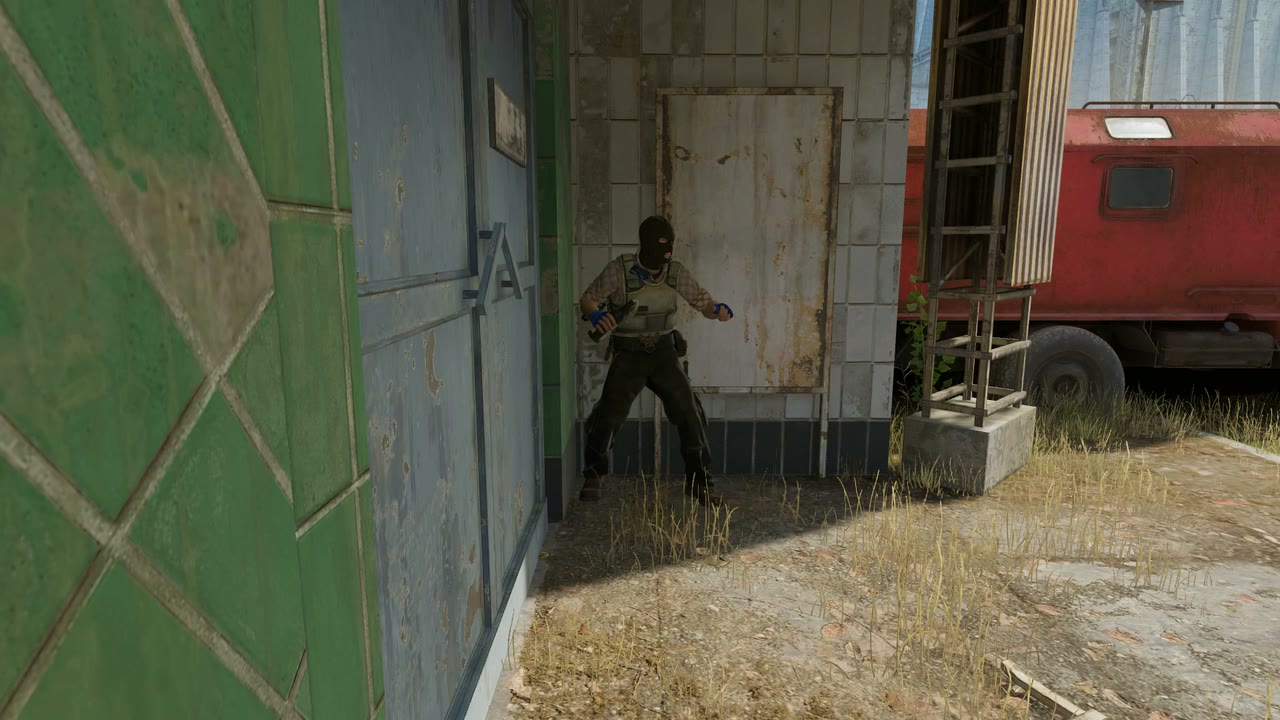 Third-person view of the setup position