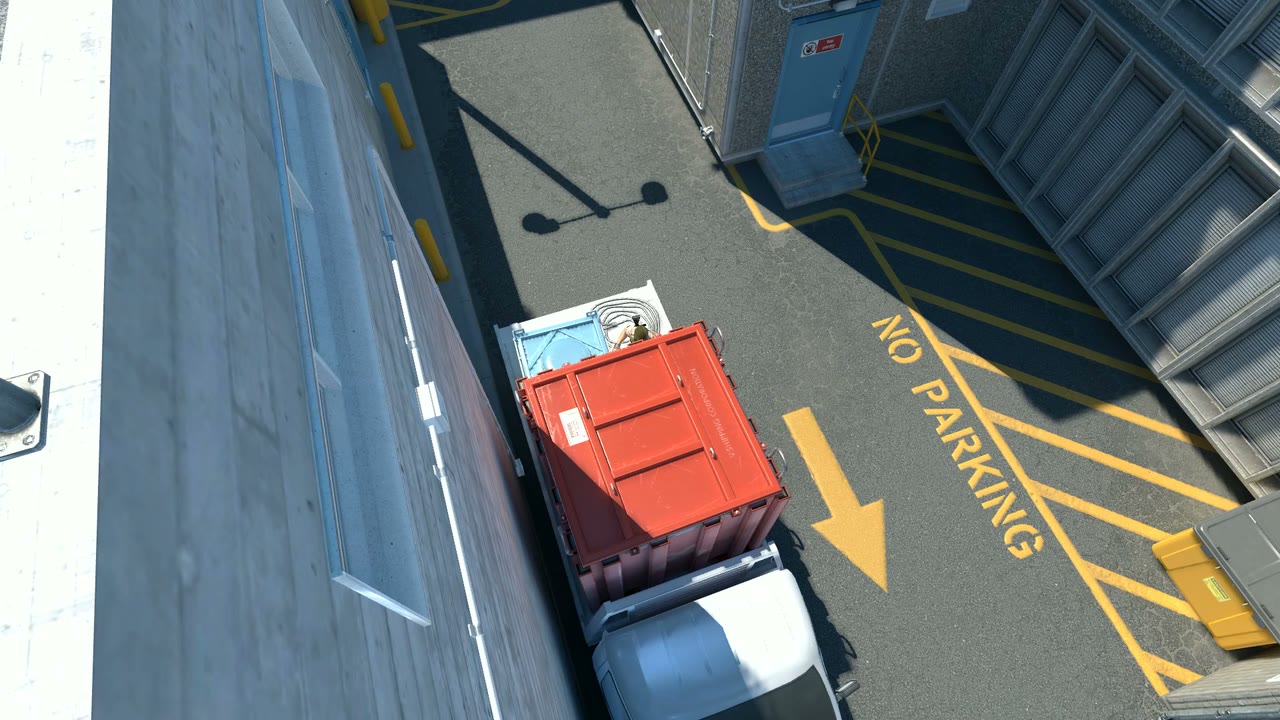Third-person view of the setup position