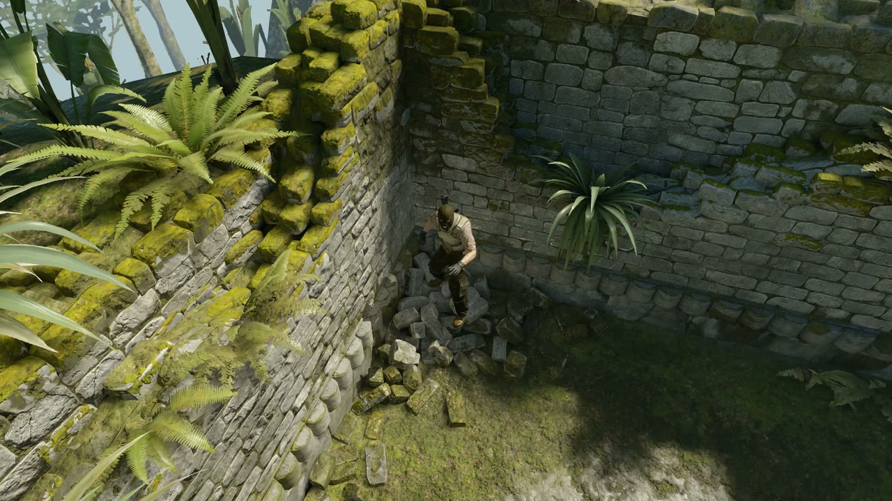 Third-person view of the setup position