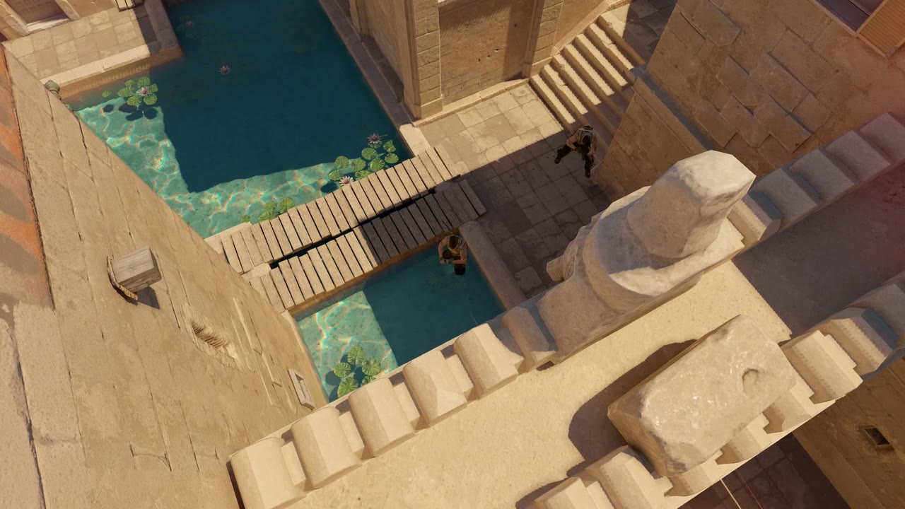 Third-person view of the setup position