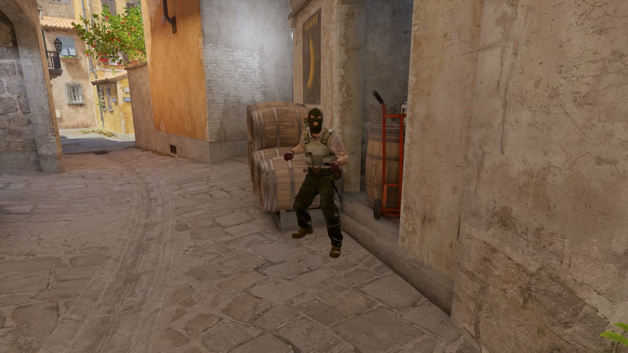 Third-person view of the setup position