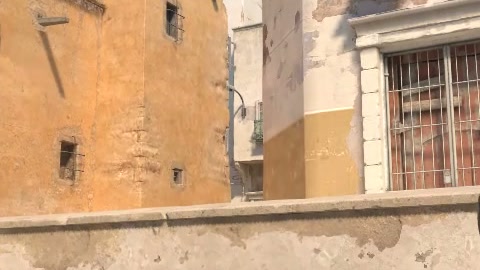 Close-up of the aim point just before the throw