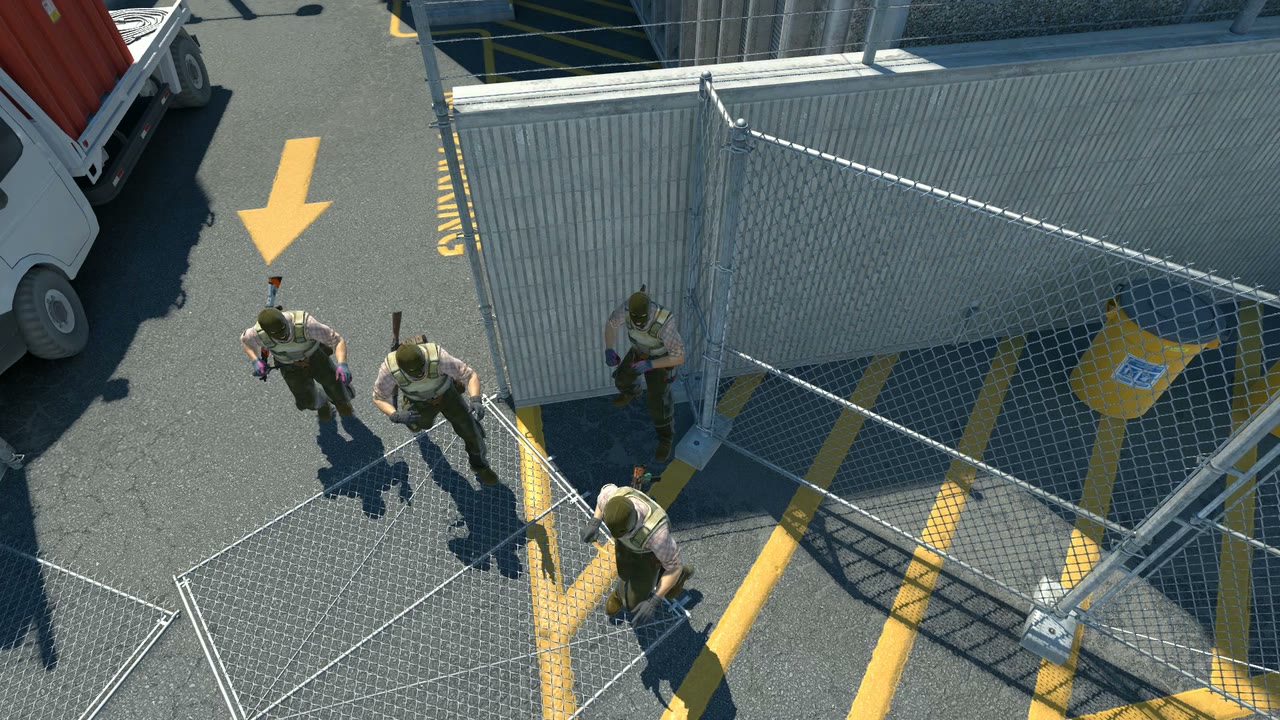 Third-person view of the setup position