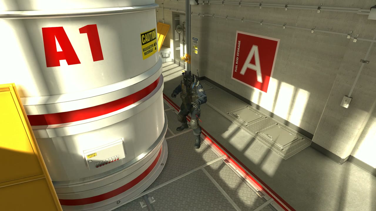 Third-person view of the setup position
