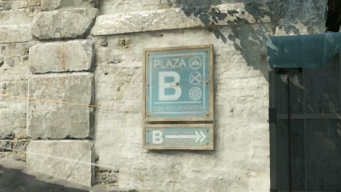 Close-up of the aim point just before the throw
