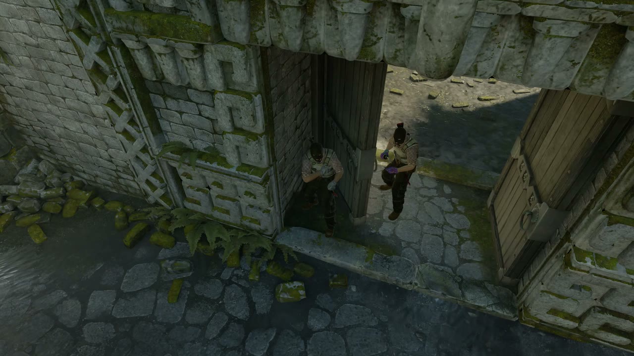 Third-person view of the setup position