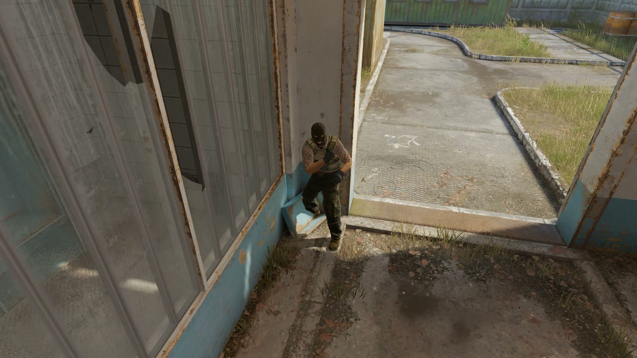 Third-person view of the setup position
