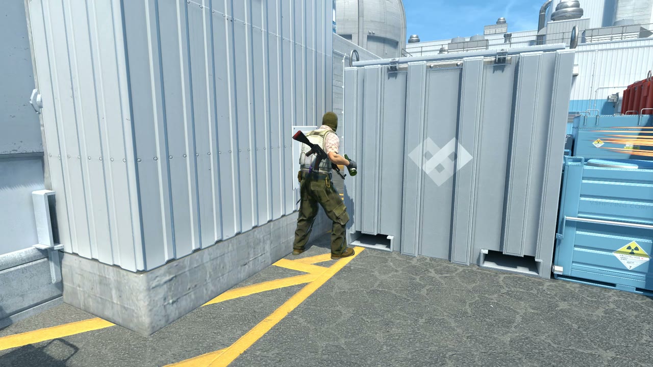Third-person view of the setup position
