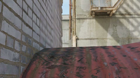Close-up of the aim point just before the throw