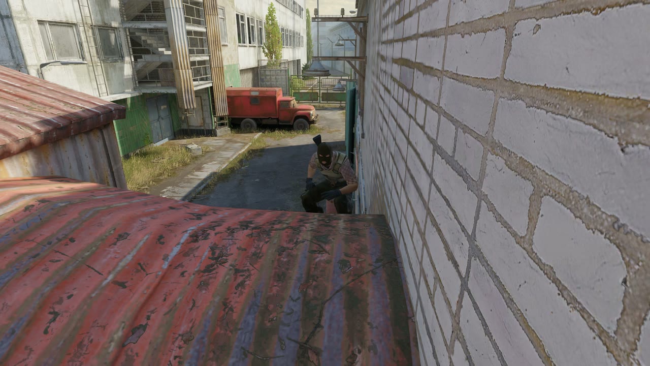 Third-person view of the setup position