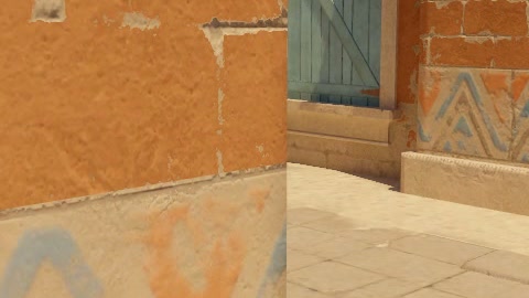 Close-up of the aim point just before the throw