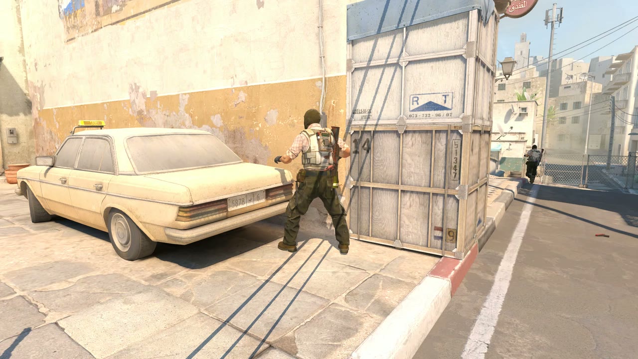Third-person view of the setup position