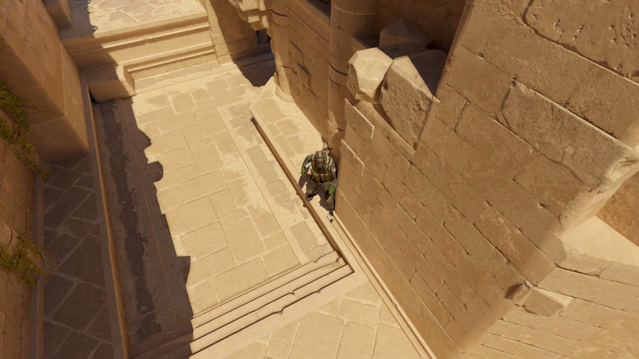 Third-person view of the setup position
