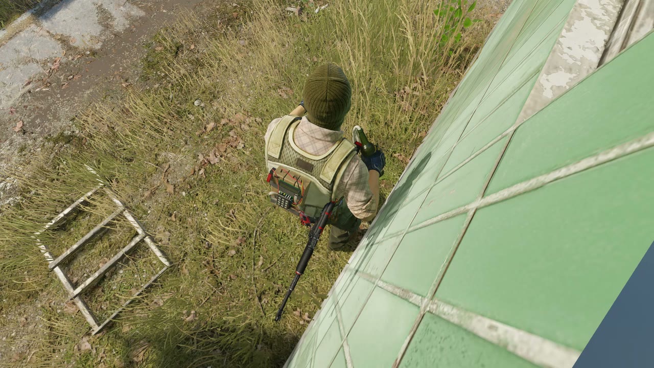 Third-person view of the setup position