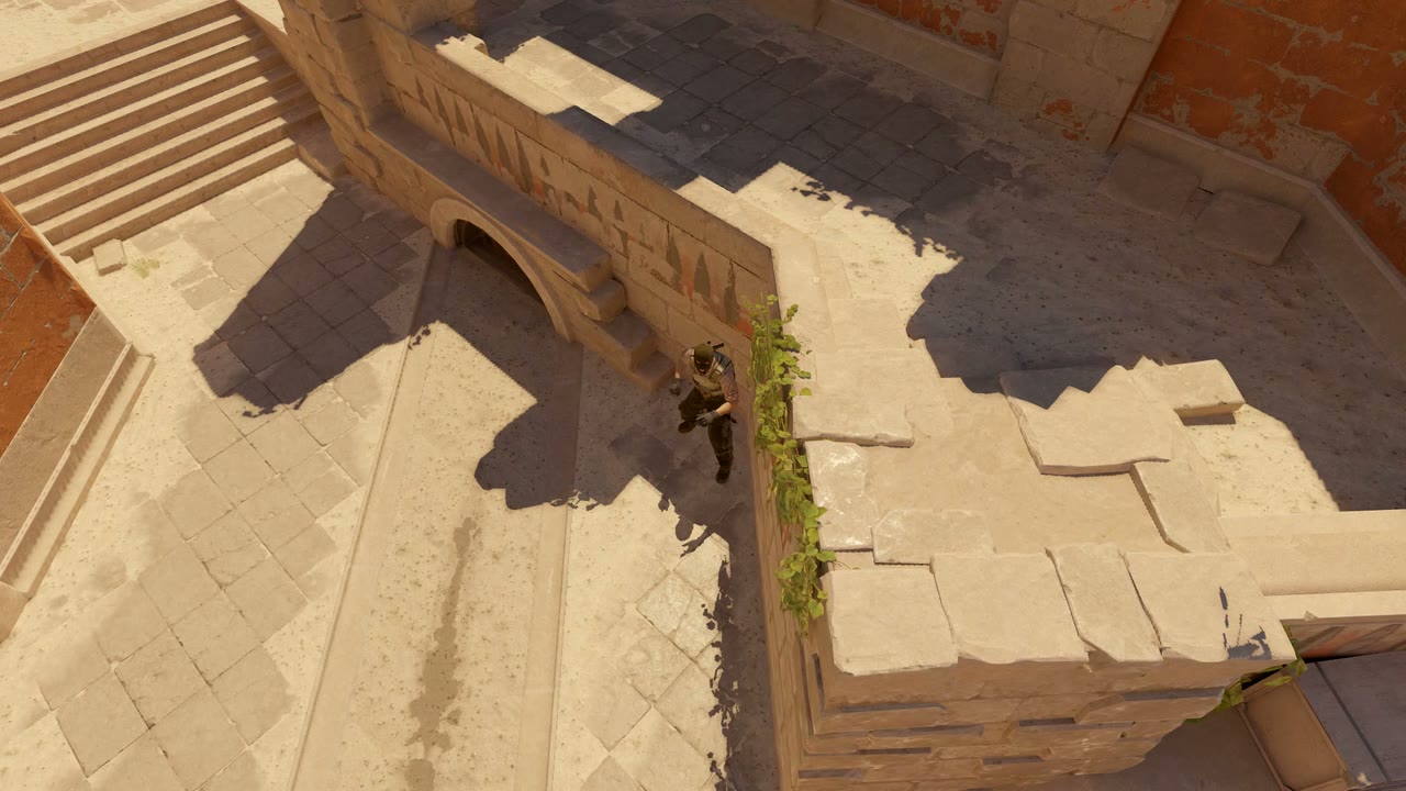Third-person view of the setup position