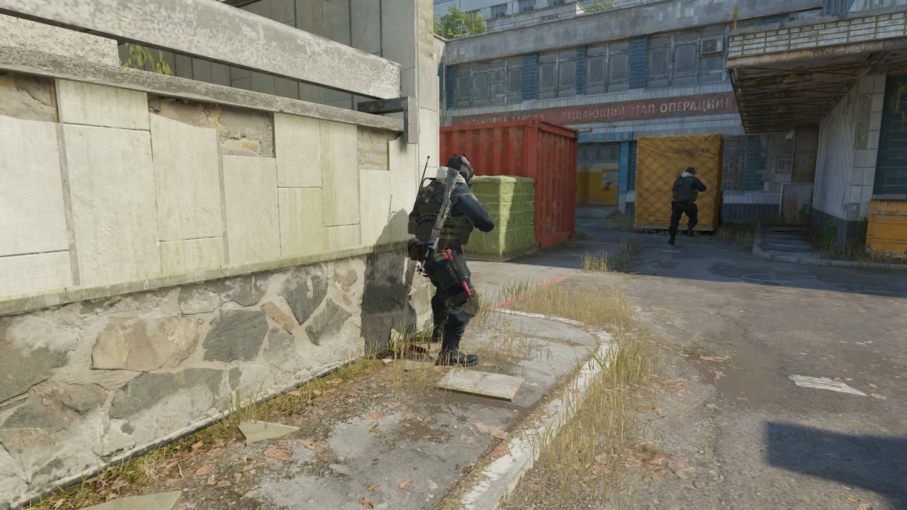 Third-person view of the setup position