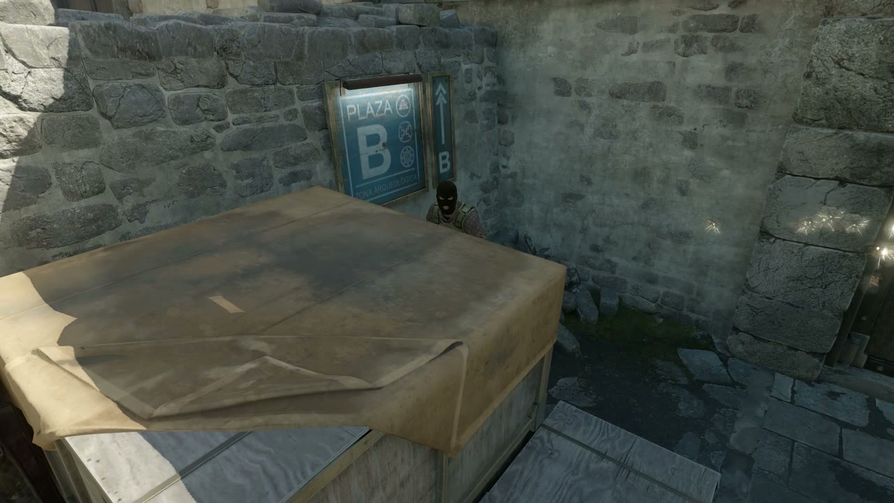 Third-person view of the setup position