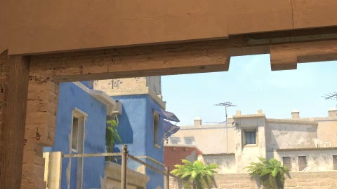Close-up of the aim point just before the throw