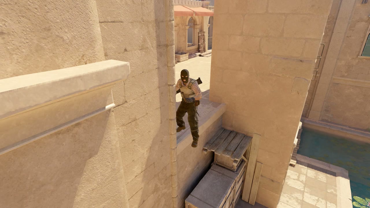 Third-person view of the setup position