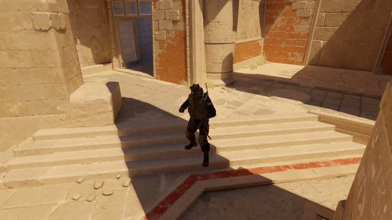 Third-person view of the setup position