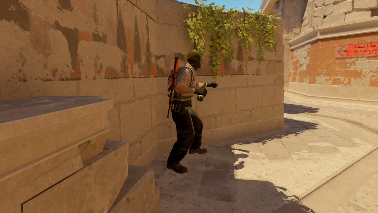 Third-person view of the setup position