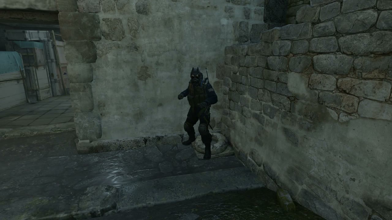 Third-person view of the setup position