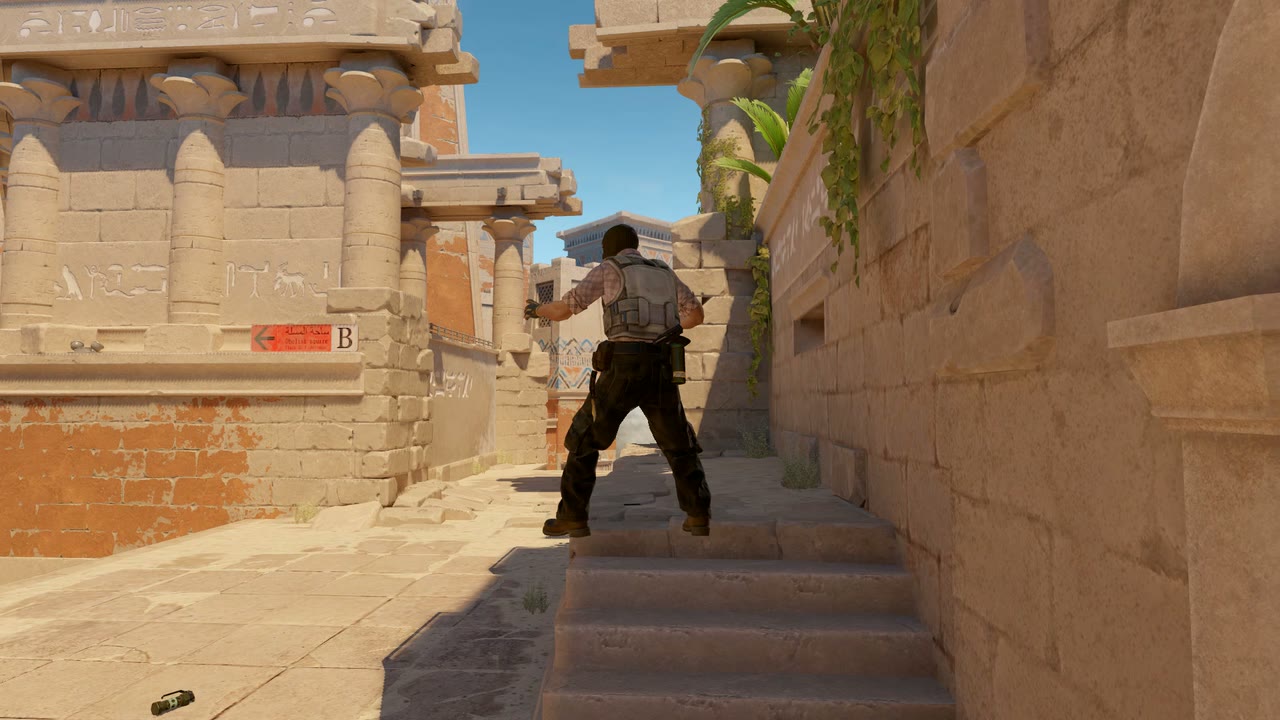 Third-person view of the setup position