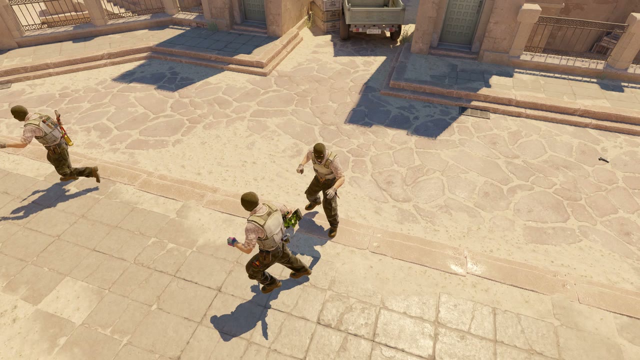 Third-person view of the setup position