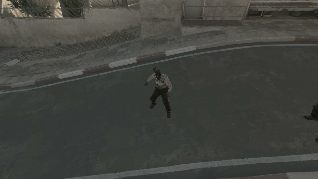 Third-person view of the setup position