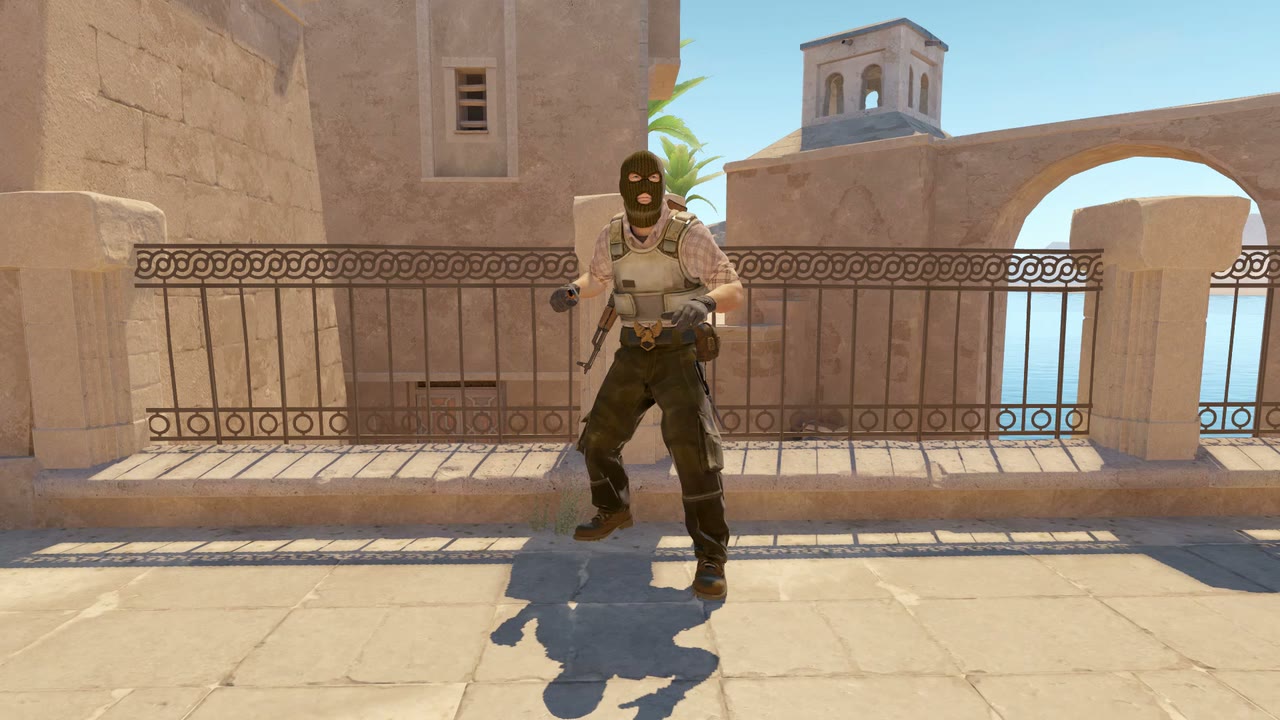 Third-person view of the setup position