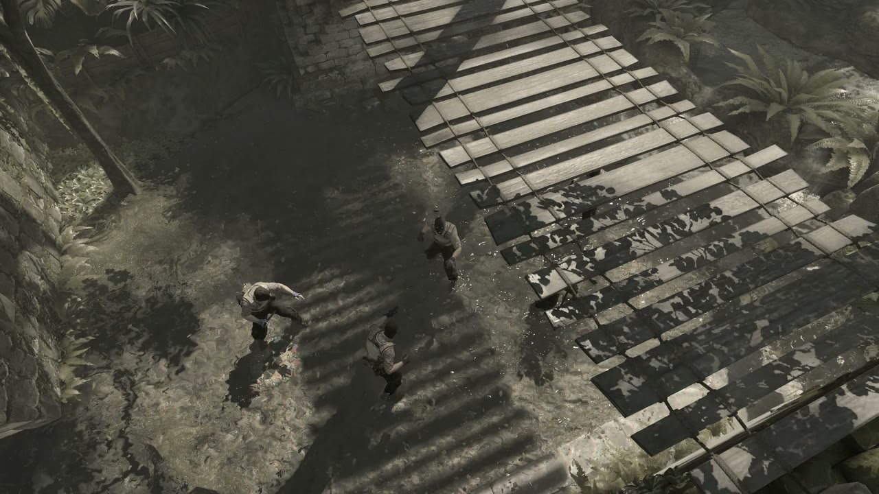 Third-person view of the setup position