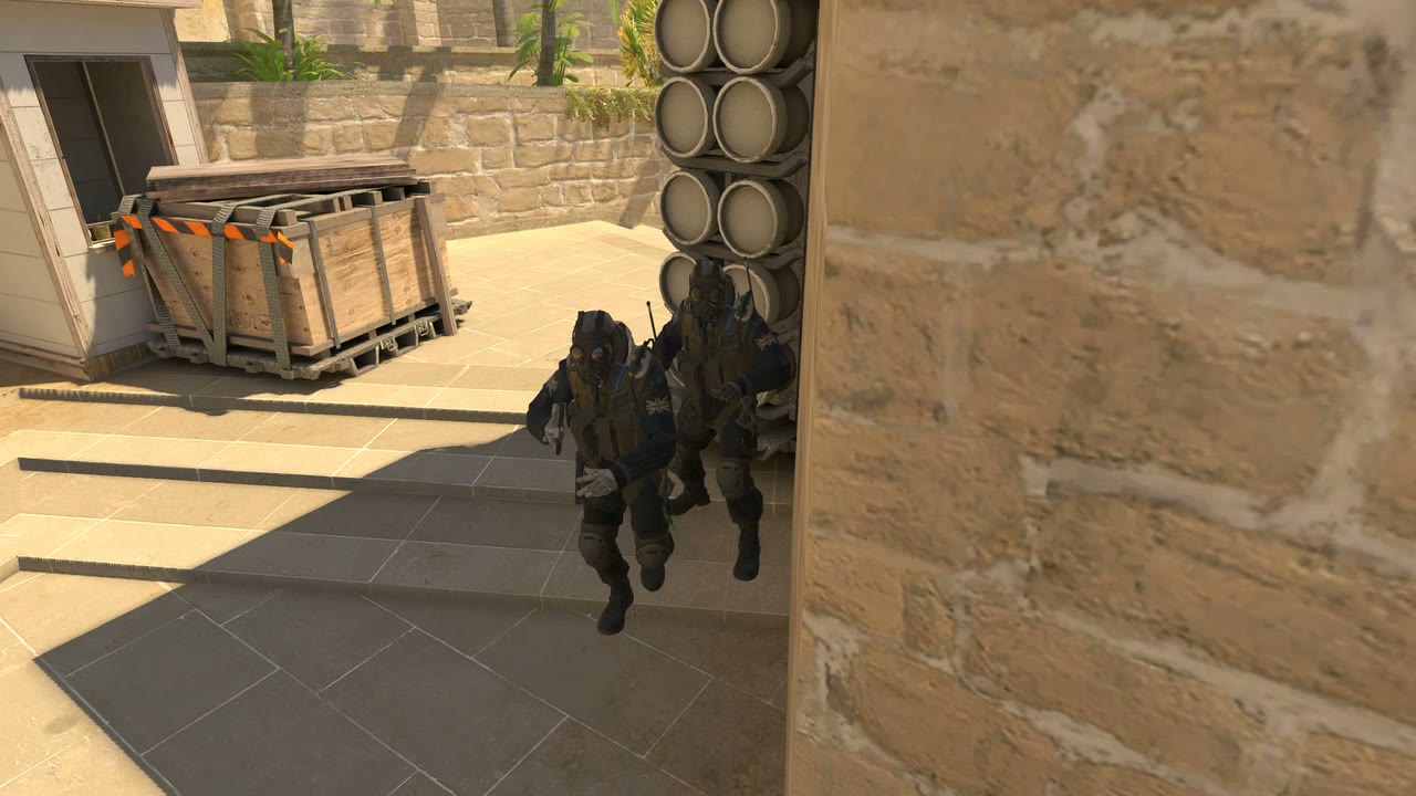 Third-person view of the setup position