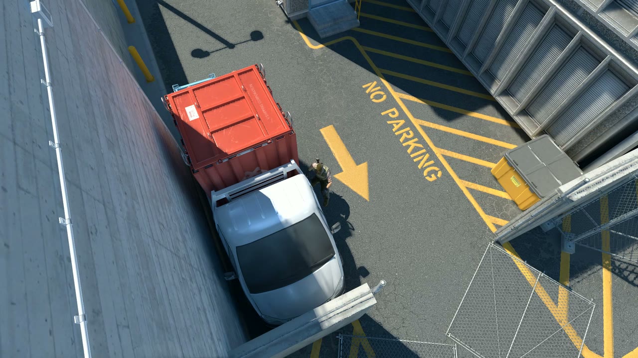 Third-person view of the setup position