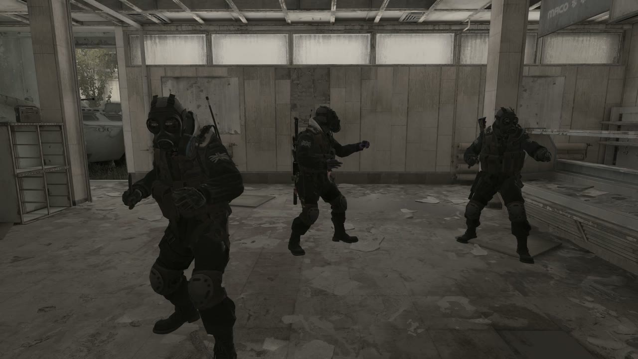 Third-person view of the setup position