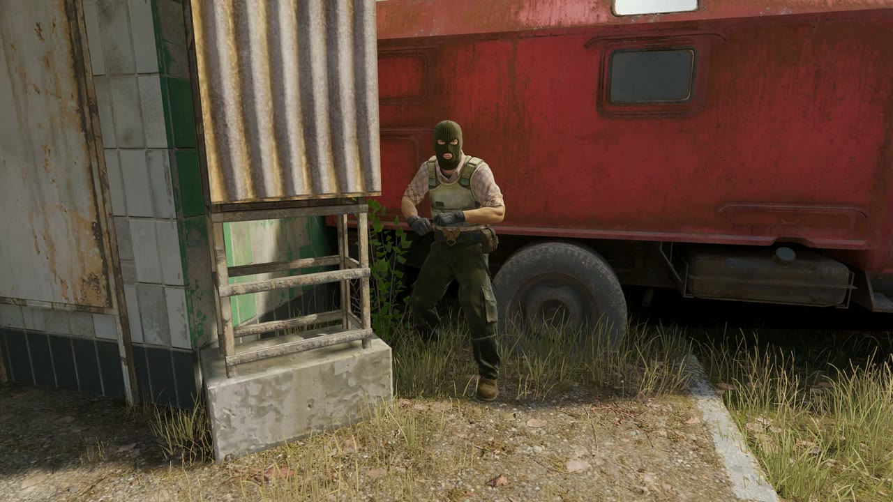 Third-person view of the setup position