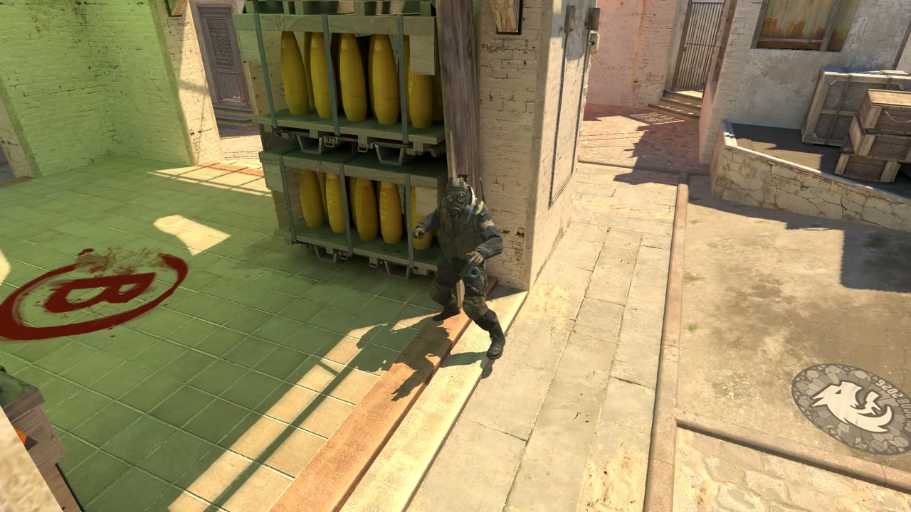 Third-person view of the setup position