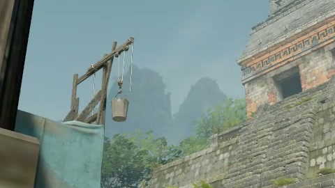 Close-up of the aim point just before the throw