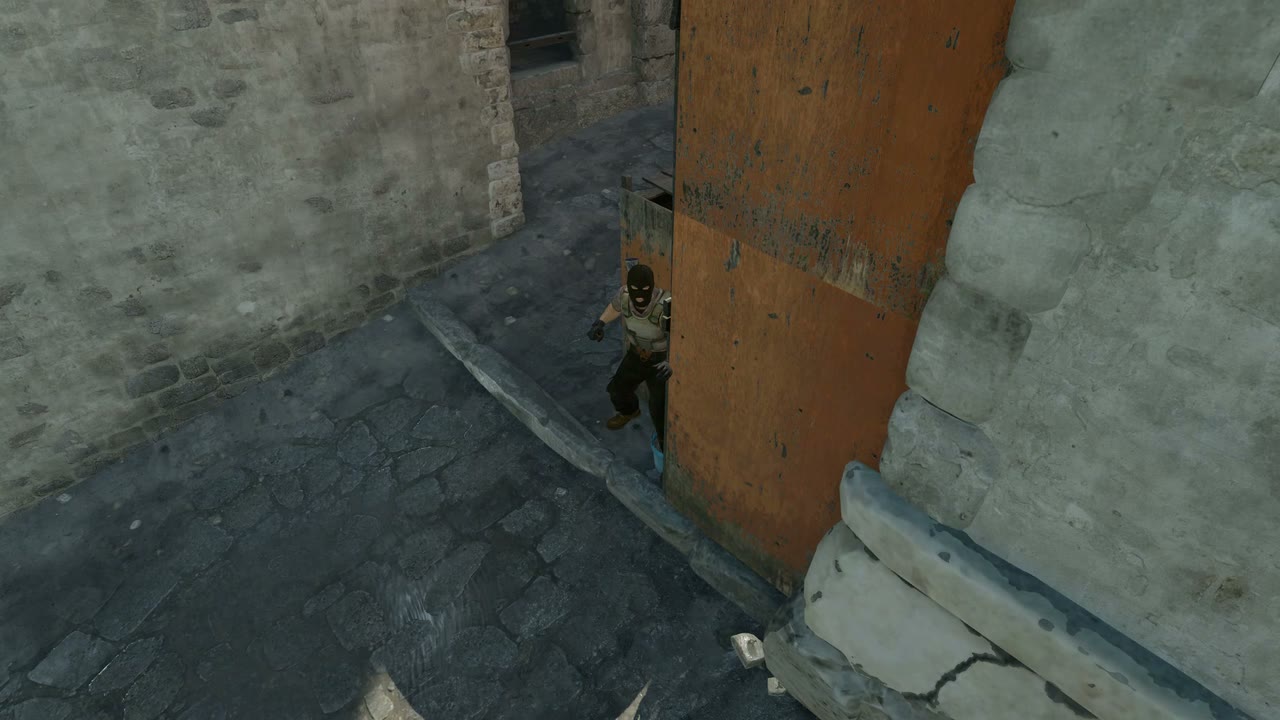 Third-person view of the setup position