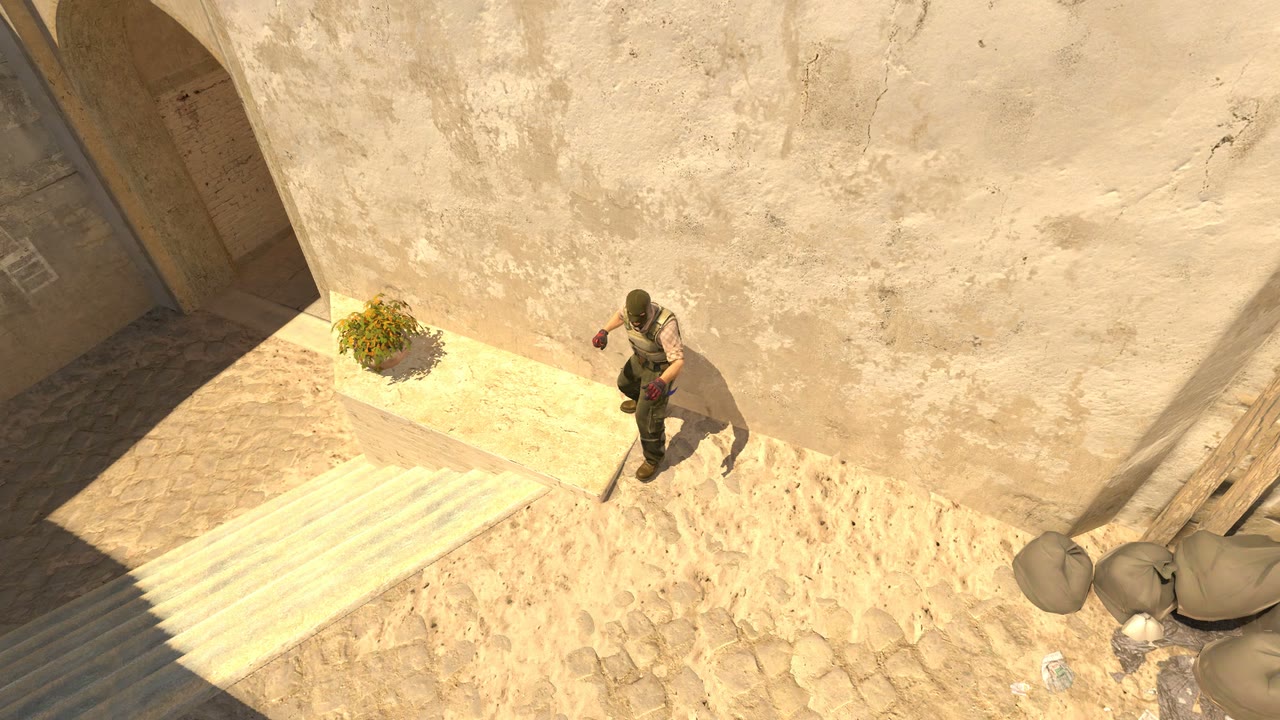 Third-person view of the setup position