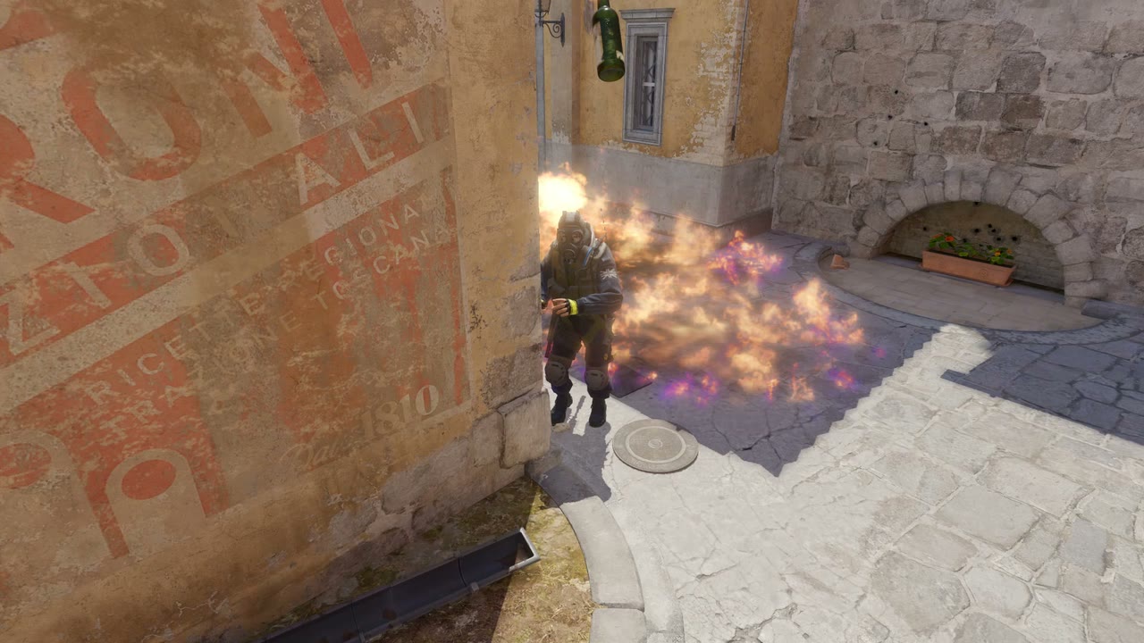 Third-person view of the setup position