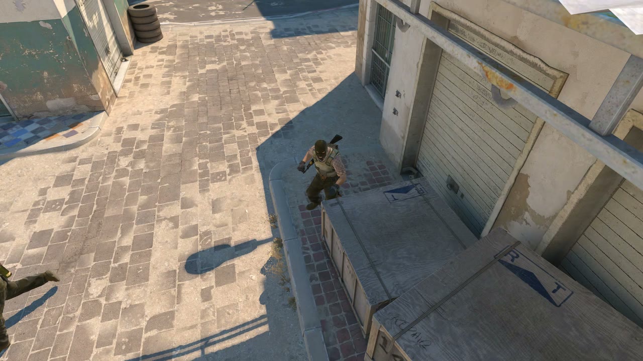 Third-person view of the setup position