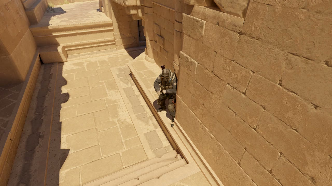Third-person view of the setup position