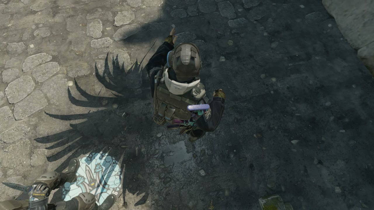 Third-person view of the setup position