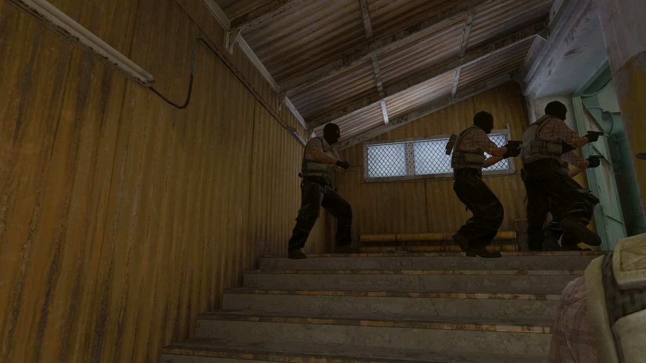 Third-person view of the setup position