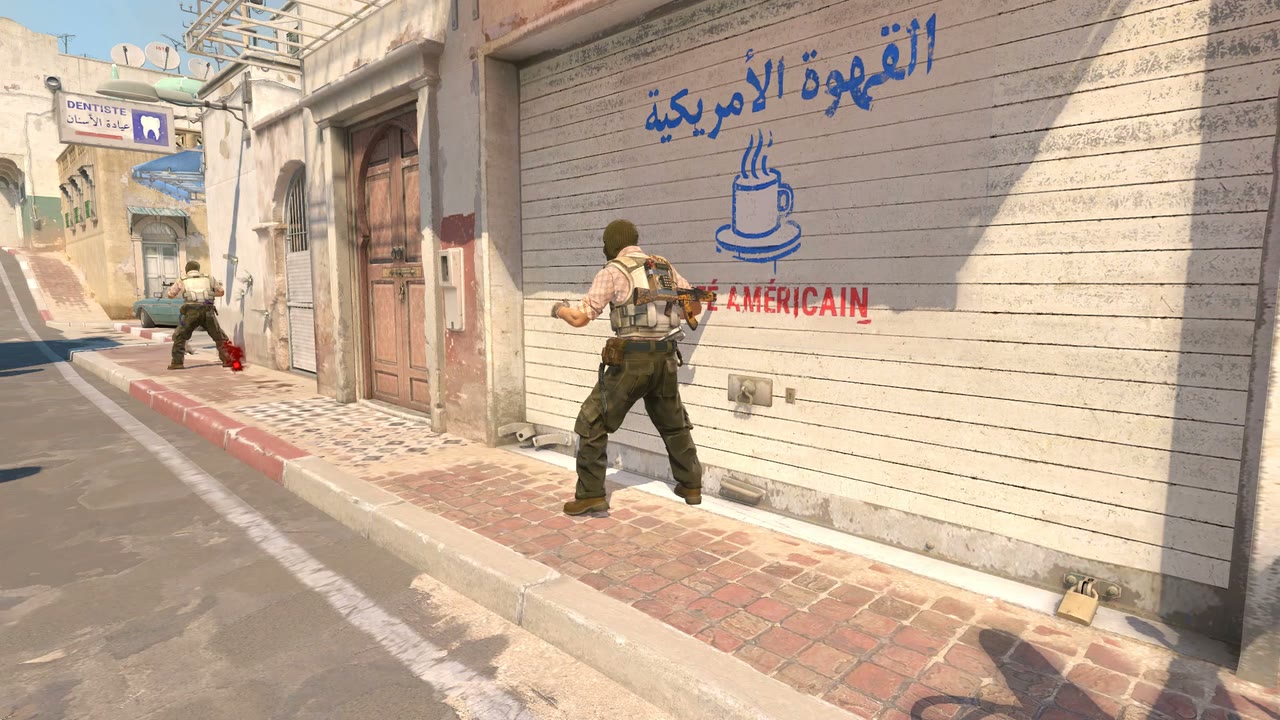 Third-person view of the setup position