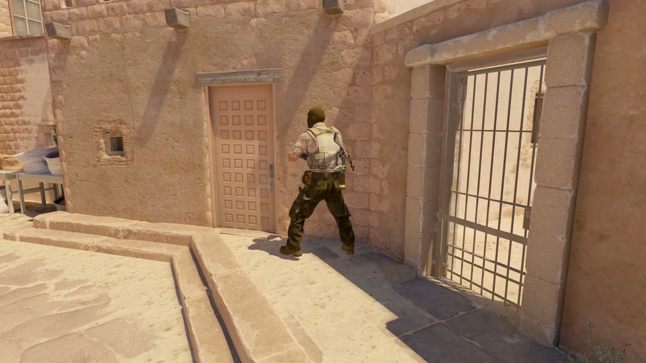 Third-person view of the setup position