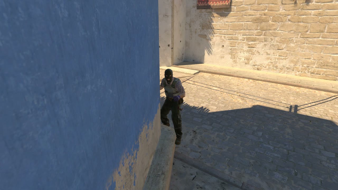 Third-person view of the setup position