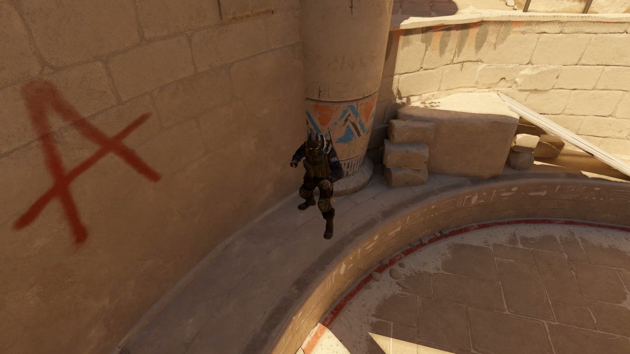 Third-person view of the setup position
