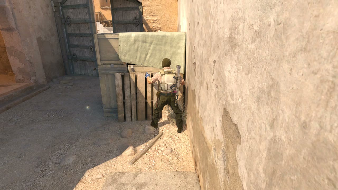 Third-person view of the setup position
