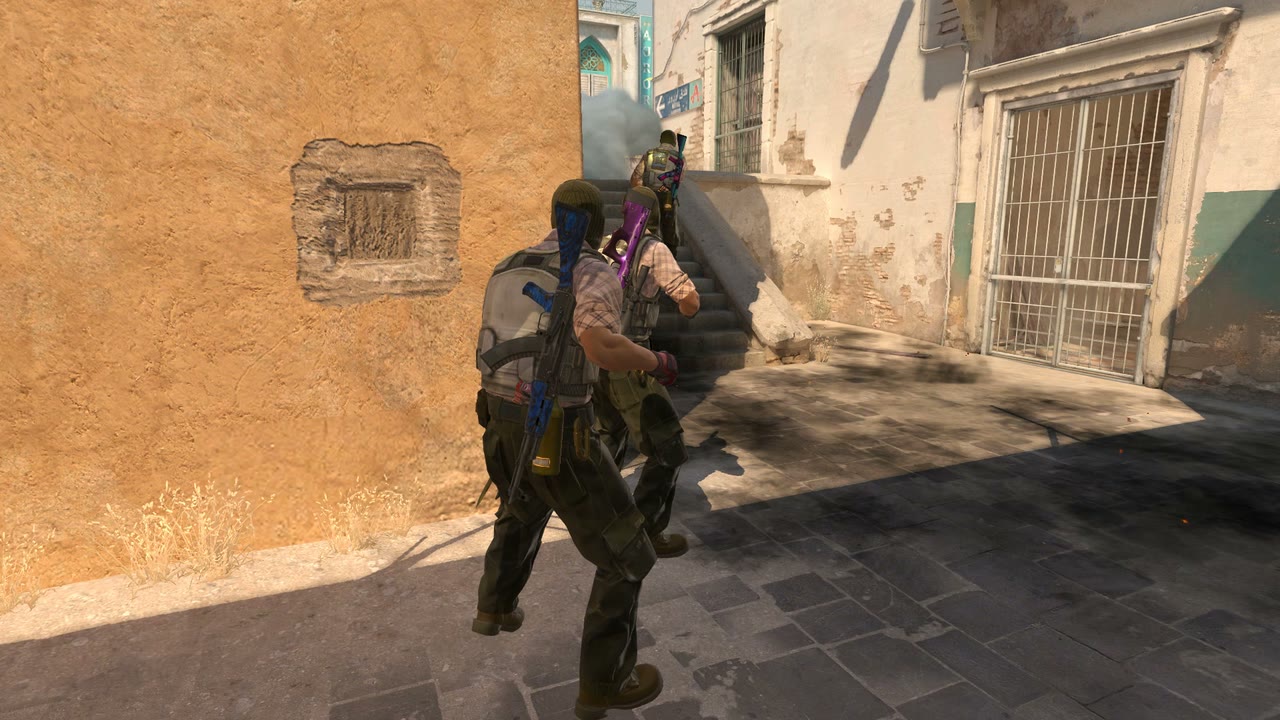 Third-person view of the setup position